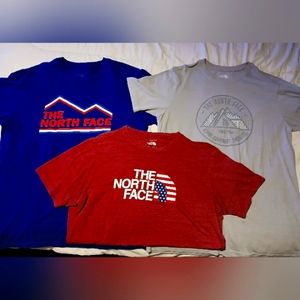 3 northface tshirts